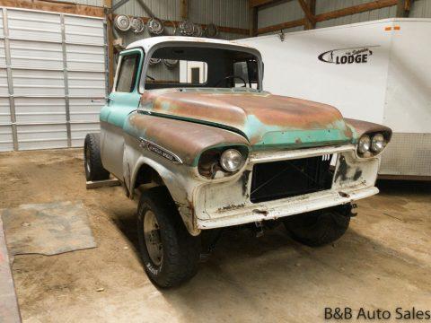 1958 Chevrolet Apache 3600 4&#215;4 Green Truck for sale